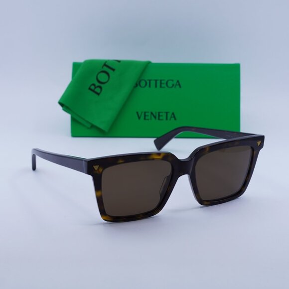 Bottega Veneta BV1254S 002 Sunglasses Havana Square Frame, Brown Lenses - Picture 10 of 10